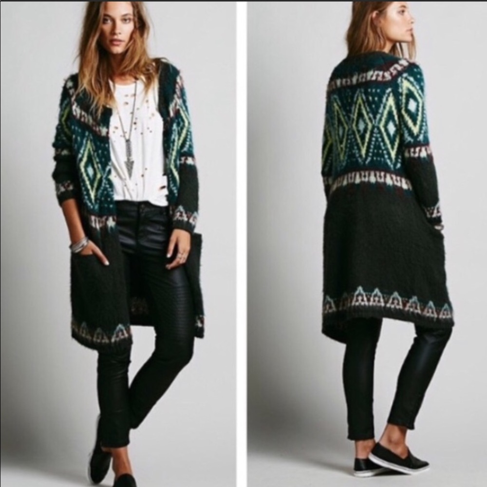 🔥SOLD🔥 Free People 'Frosted' Fair Isle Cardigan - Picture 5 of 12
